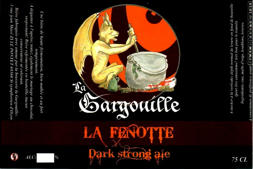 etiquette BRASSERIE LA GARGOUILLE 27