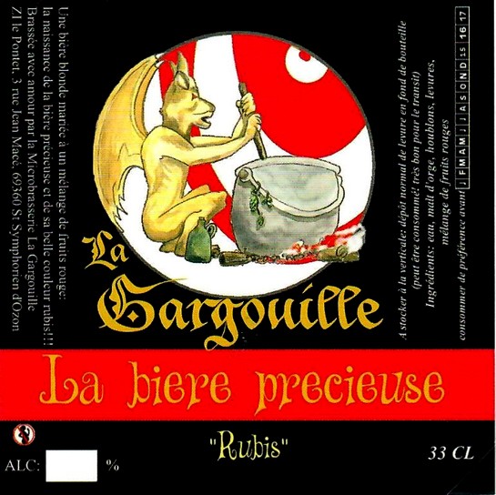 etiquette BRASSERIE LA GARGOUILLE 33