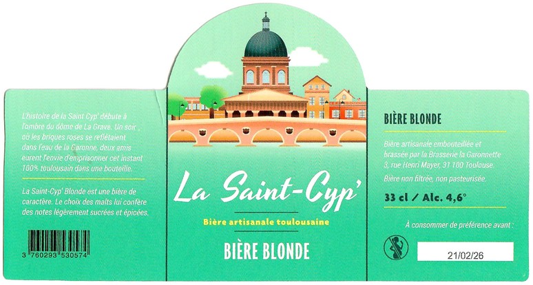 Etiquette BRASSERIE LA GARONNETTE 17