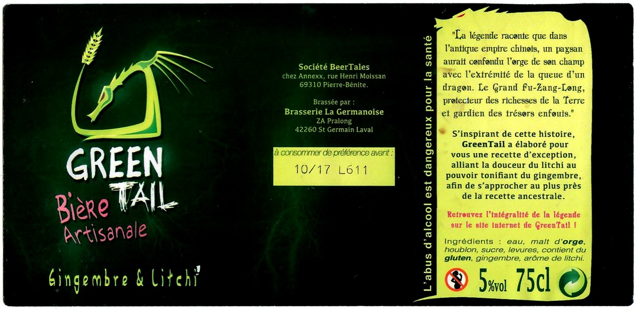 Etiquette BRASSERIE LA GERMANOISE 01