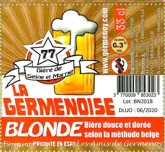 Etiquette BRASSERIE LA GERMENOISE 01