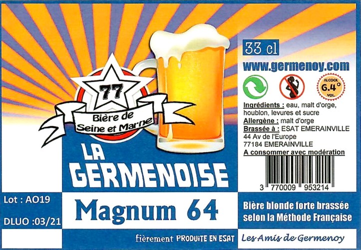 Etiquette BRASSERIE LA GERMENOISE 02