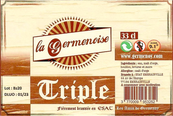 Etiquette BRASSERIE LA GERMENOISE 03