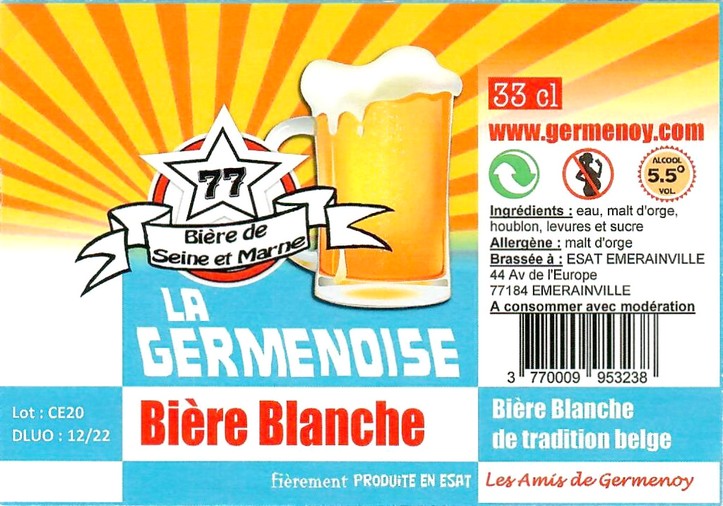 Etiquette BRASSERIE LA GERMENOISE 07
