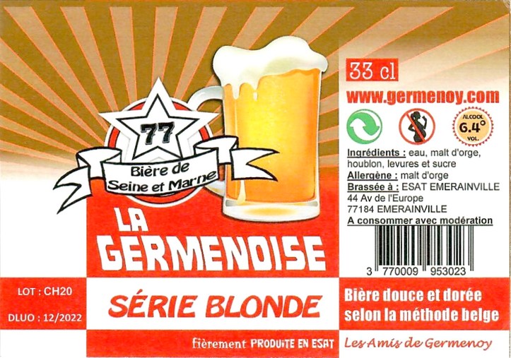 Etiquette BRASSERIE LA GERMENOISE 08