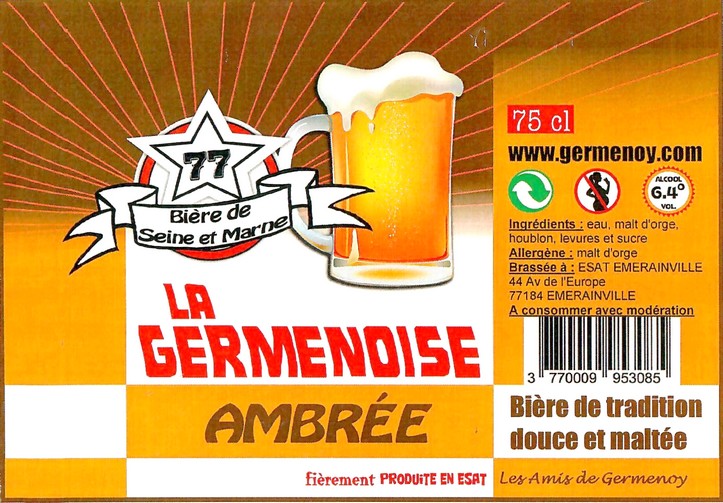 Etiquette BRASSERIE LA GERMENOISE 18
