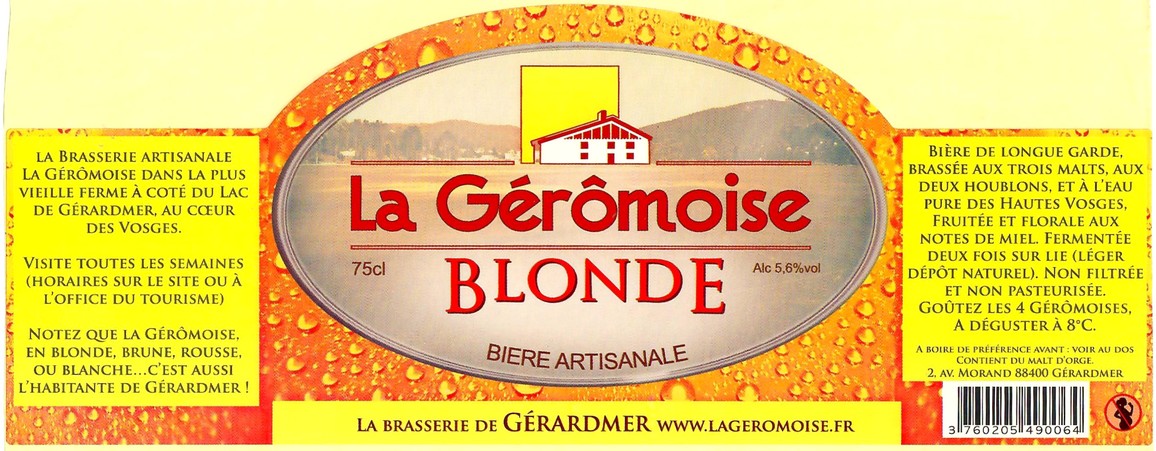 Etiquette BRASSERIE LA GEROMOISE 07