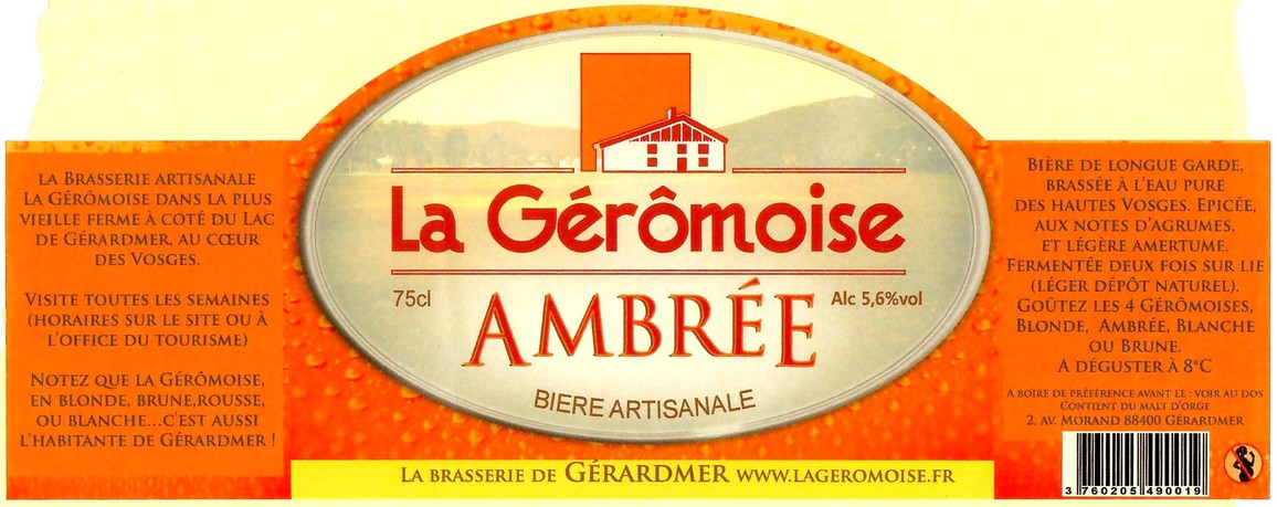 Etiquette BRASSERIE LA GEROMOISE 12