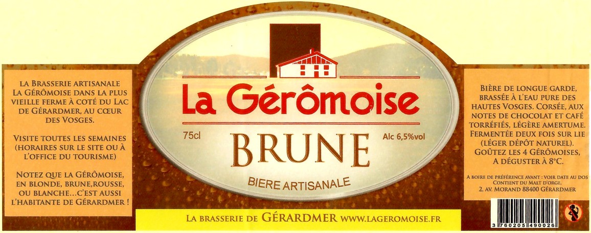 Etiquette BRASSERIE LA GEROMOISE 13