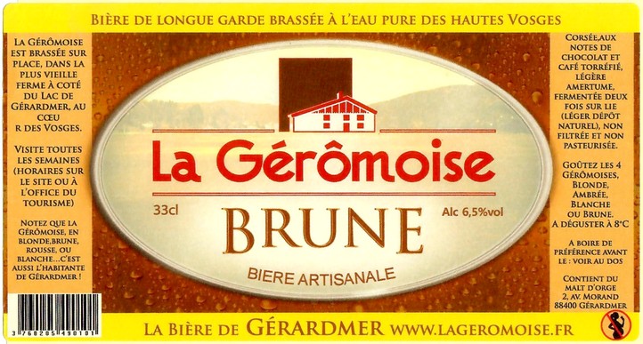 Etiquette BRASSERIE LA GEROMOISE 14