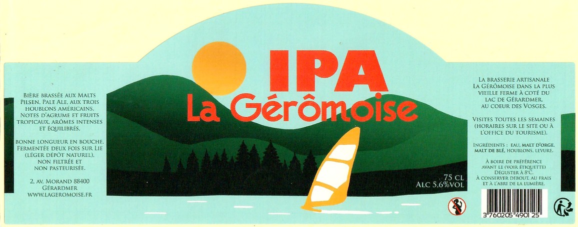 Etiquette BRASSERIE LA GEROMOISE 19