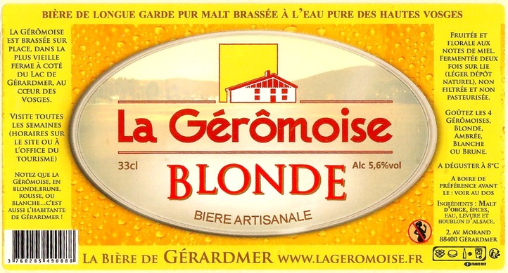 Etiquette BRASSERIE LA GEROMOISE 21