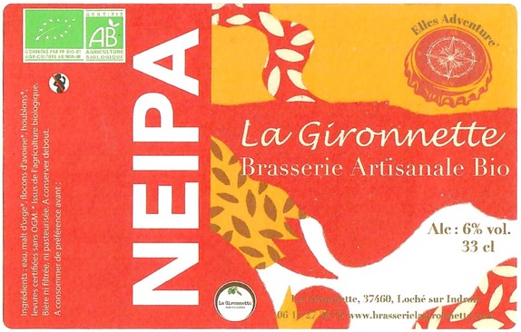 Etiquette BRASSERIE LA GIRONNETTE 16