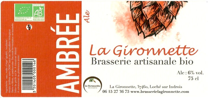 Etiquette BRASSERIE LA GIRONNETTE 20