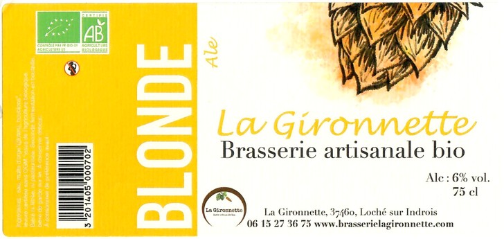 Etiquette BRASSERIE LA GIRONNETTE 23