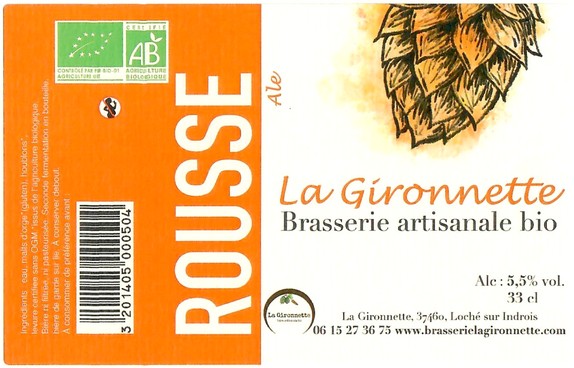 Etiquette BRASSERIE LA GIRONNETTE 27