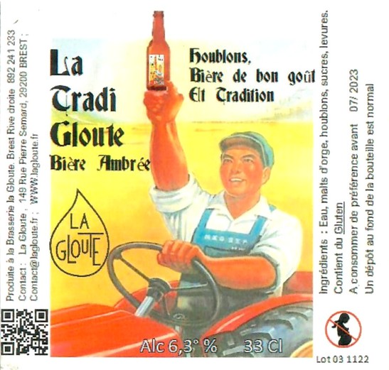 Etiquette BRASSERIE LA GLOUTE 06