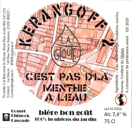 Etiquette BRASSERIE LA GLOUTE 07