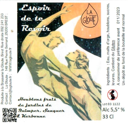 Etiquette BRASSERIE LA GLOUTE 08