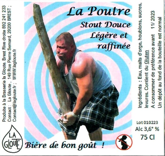 Etiquette BRASSSERIE LA GLOUTE 17