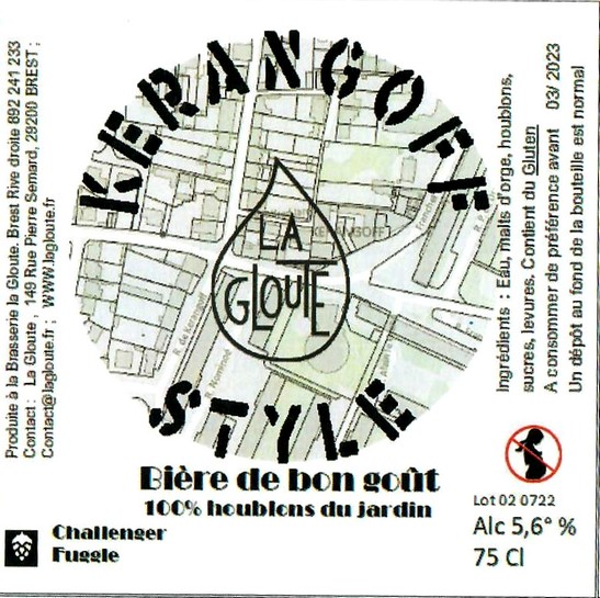 Etiquette BRASSSERIE LA GLOUTE 19