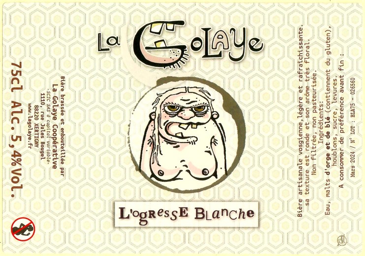 Etiquette BRASSERIE LA GOLAYE 08