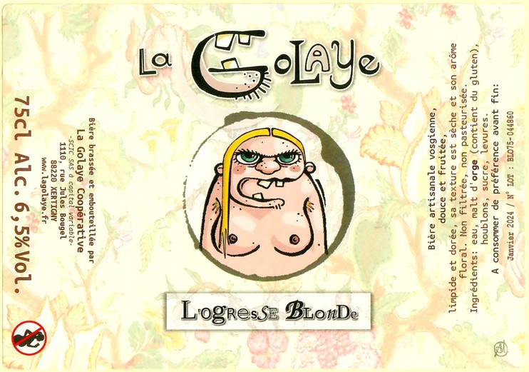 Etiquette BRASSERIE LA GOLAYE 12