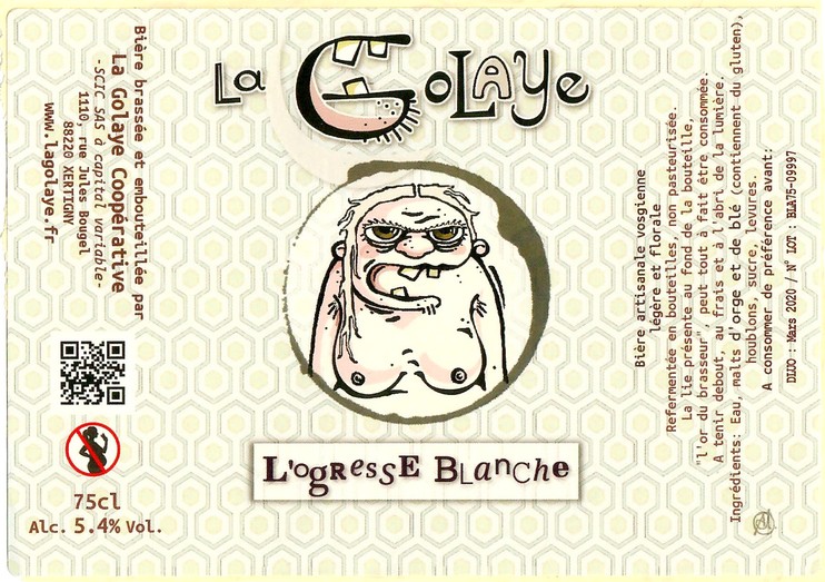 Etiquette BRASSERIE LA GOLAYE 16