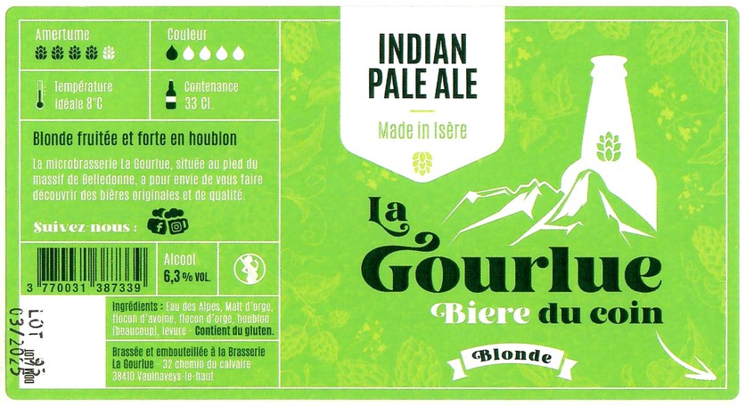 Etiquette BRASSERIE LA GOURLUE 06