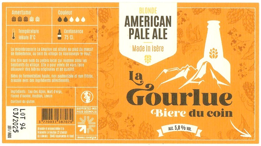 Etiquette BRASSERIE LA GOURLUE 11