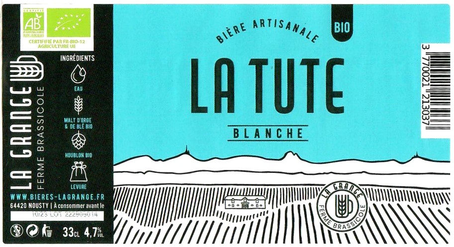 Etiquette BRASSERIE LA GRANGE 64 02