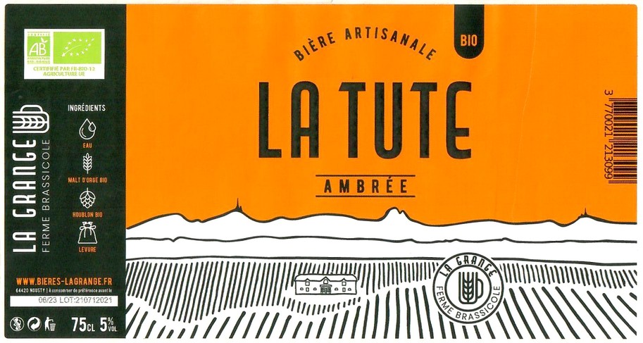 Etiquette BRASSERIE LA GRANGE 64 03