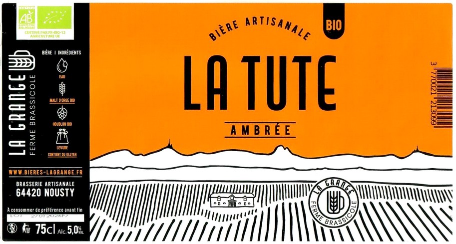 Etiquette BRASSERIE LA GRANGE 64 05
