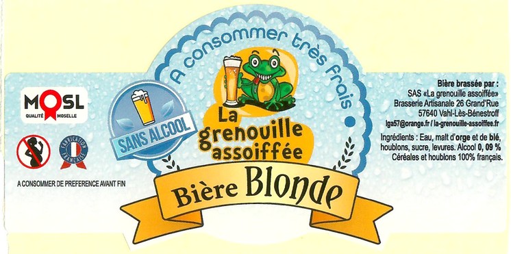 Etiquette BRASSERIE LA GRENOUILLE ASSOIFFEE 36