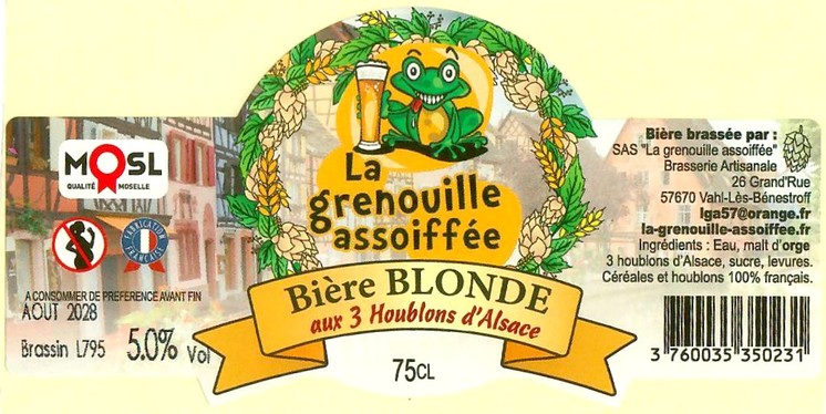 Etiquette BRASSERIE LA GRENOUILLE ASSOIFFEE 41