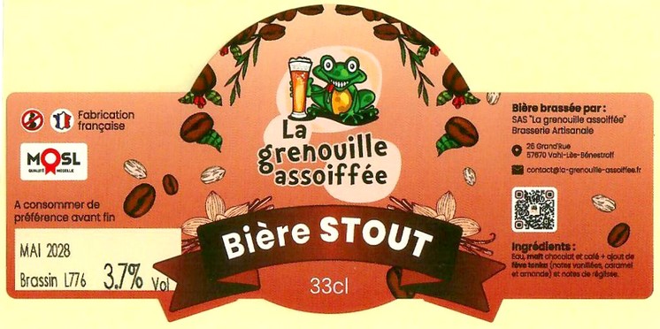Etiquette BRASSERIE LA GRENOUILLE ASSOIFFEE 43