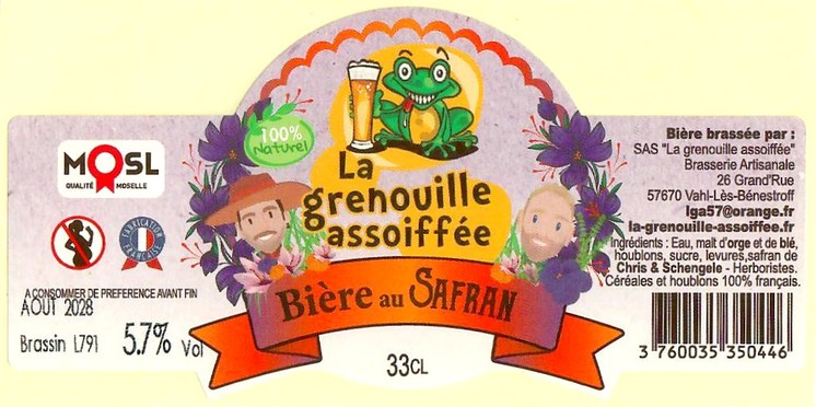 Etiquette BRASSERIE LA GRENOUILLE ASSOIFFEE 46