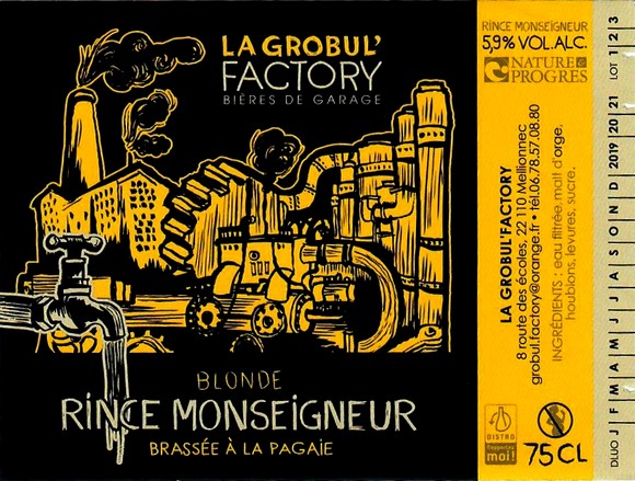 etiquette BRASSERIE LA GROBUL FACTORY 25