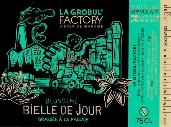 Etiquette BRASSERIE LA GROBUL FACTORY 34