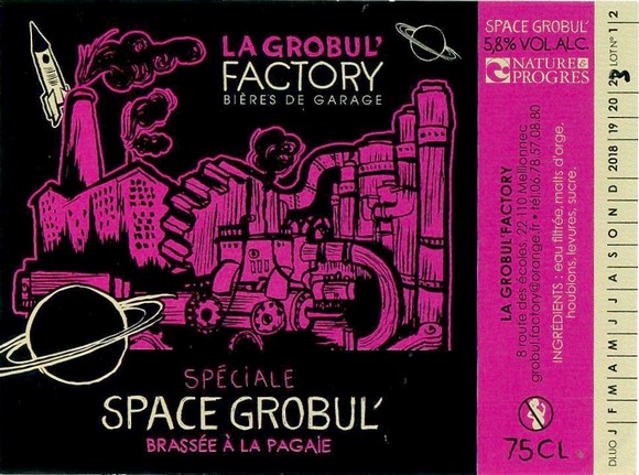 Etiquette  BRASSERIE LA GROBULFACTORY 35