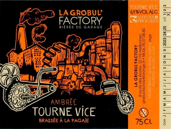 Etiquette BRASSERIE LA GROBUL FACTORY 40