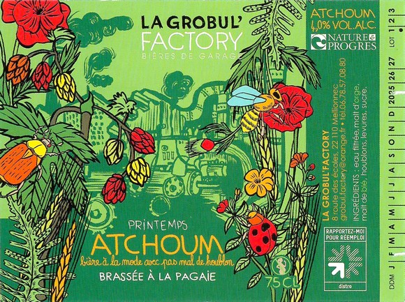 Etiquette BRASSERIE LA GROBUL FACTORY 42
