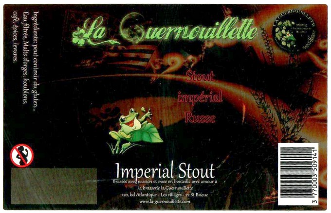 Etiquette BRASSERIE LA GUERNOUILLETTE 55