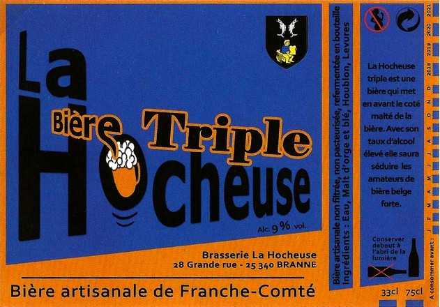 etiquette BRASSERIE BIERES DU DOUBS 22