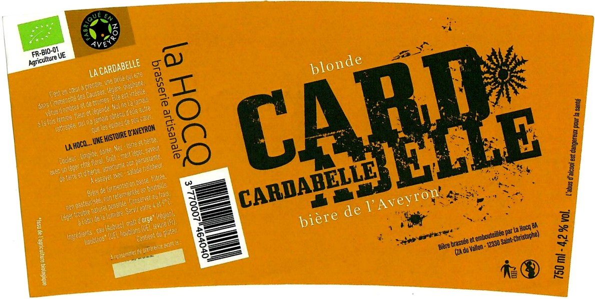 etiquette BRASSERIE LA HOCQ 07