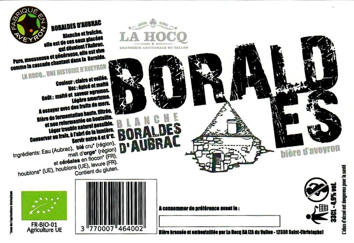 etiquette BRASSERIE LA HOCQ 09