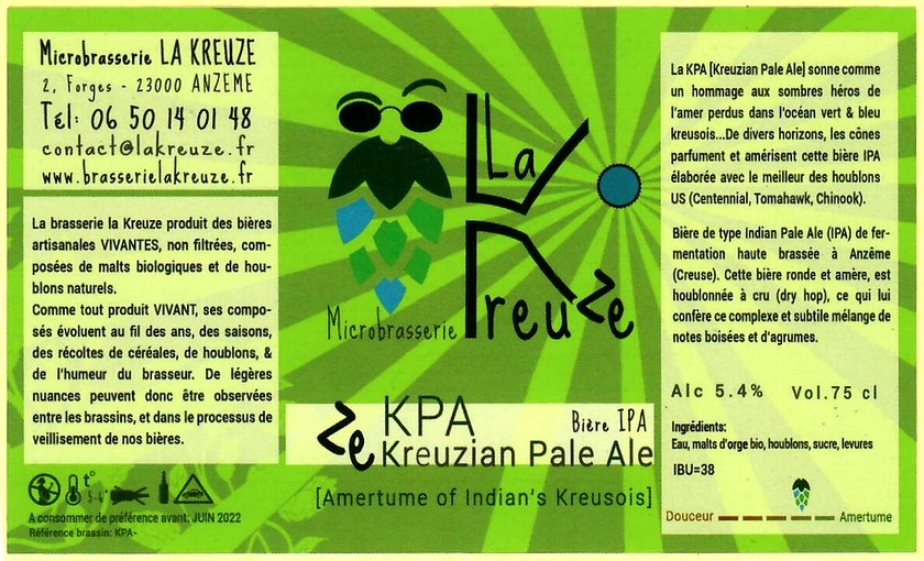 etiquette BRASSERIE LA KREUZE 02
