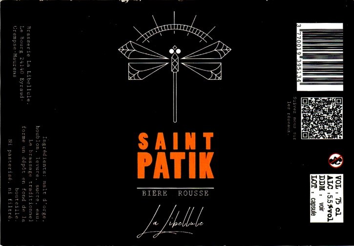 etiquette BRASSERIE LA LIBELLULE 01