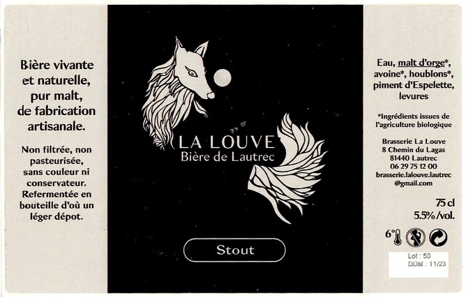 Etiquette BRASSERIE LA LOUVE 11