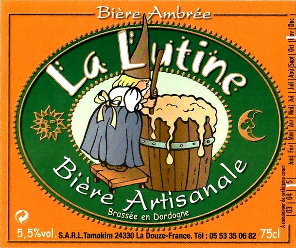 etiquette BRASSERIE LA LUTINE 55